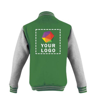 Just Hoods By AWDis Custom Embroidered Men's Heavyweight Letterman Jacket - JHA043