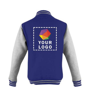 Just Hoods By AWDis Custom Embroidered Men's Heavyweight Letterman Jacket - JHA043