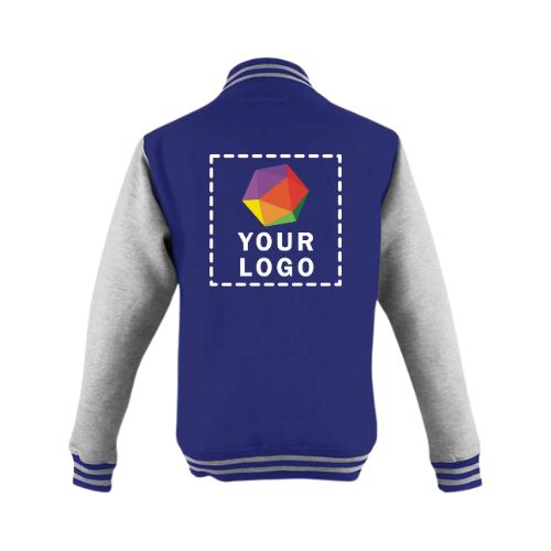 Just Hoods By AWDis Custom Embroidered Men's Heavyweight Letterman Jacket - JHA043