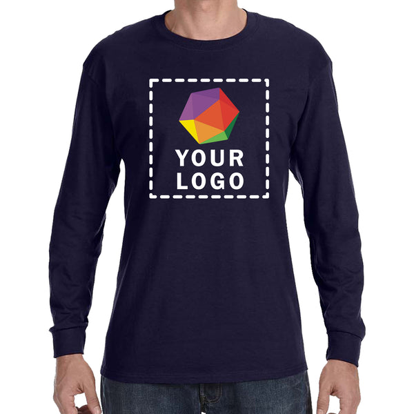 Jerzees® Dri-Power® 50/50 Cotton/Poly Custom Printed Long Sleeve T-Shirt. 29LS