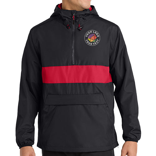 Sport-Tek® Zipped Custom Embroidered Pocket Anorak - JST65