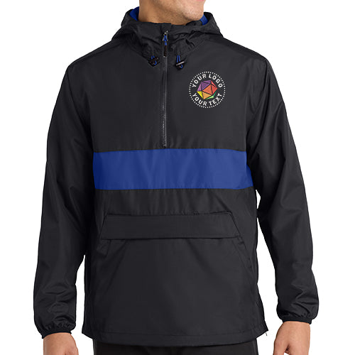 Sport-Tek® Zipped Custom Embroidered Pocket Anorak - JST65