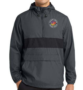 Sport-Tek® Zipped Custom Embroidered Pocket Anorak - JST65