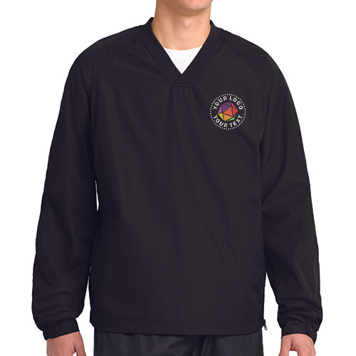 Sport-Tek® Custom Embroidered V-Neck Raglan Wind Shirt - JST72