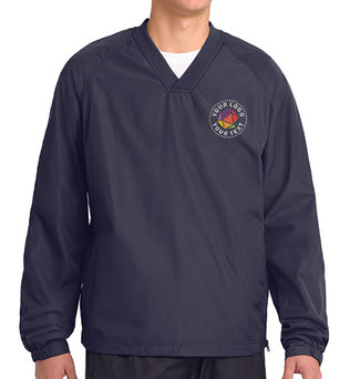 Sport-Tek® Custom Embroidered V-Neck Raglan Wind Shirt - JST72
