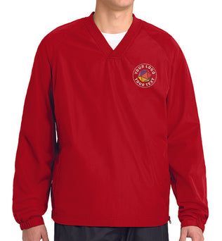 Sport-Tek® Custom Embroidered V-Neck Raglan Wind Shirt - JST72