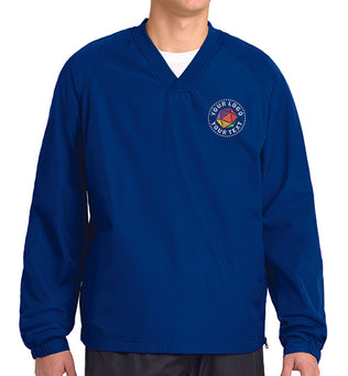 Sport-Tek® Custom Embroidered V-Neck Raglan Wind Shirt - JST72