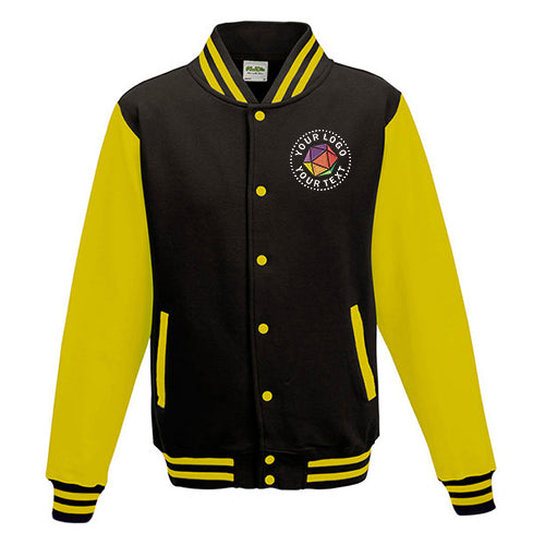 Just Hoods By AWDis Custom Embroidered Men's Heavyweight Letterman Jacket - JHA043