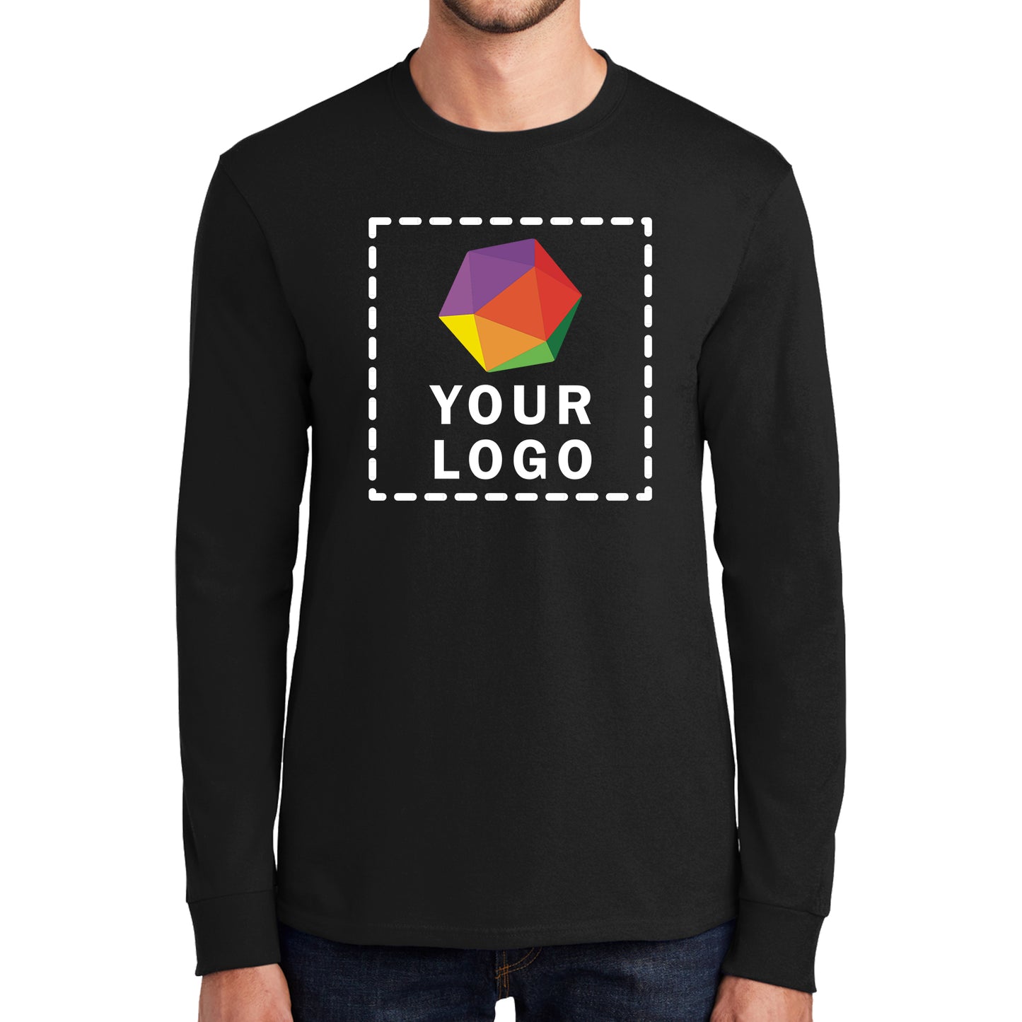 Port & Company® Custom Printed Long Sleeve Essential Tee - PC61LS