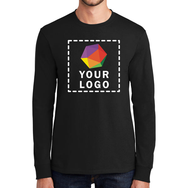 Port & Company® Custom Printed Long Sleeve Essential Tee - PC61LS