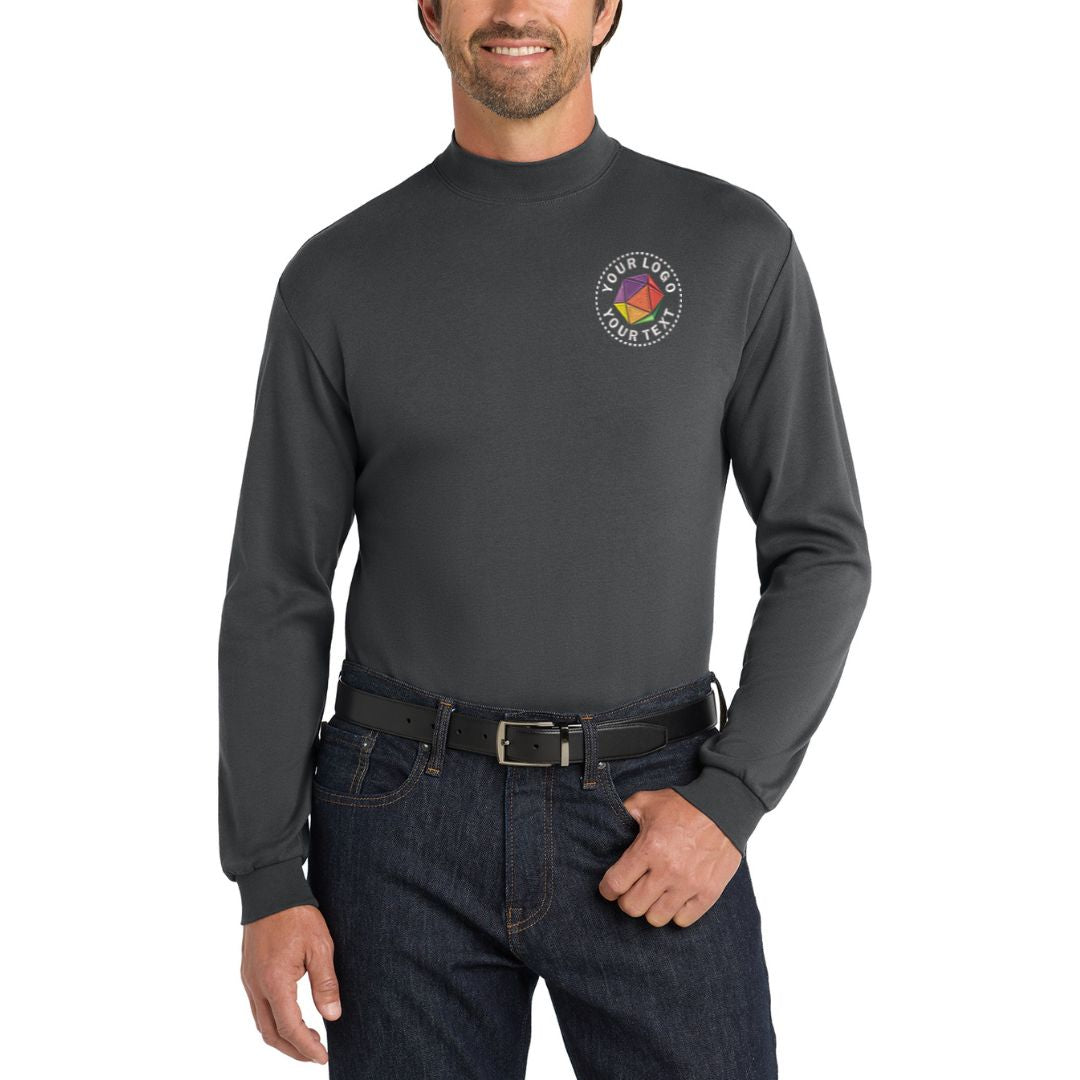 Port Authority® Custom Embroidered Interlock Knit Mock Turtleneck - K321