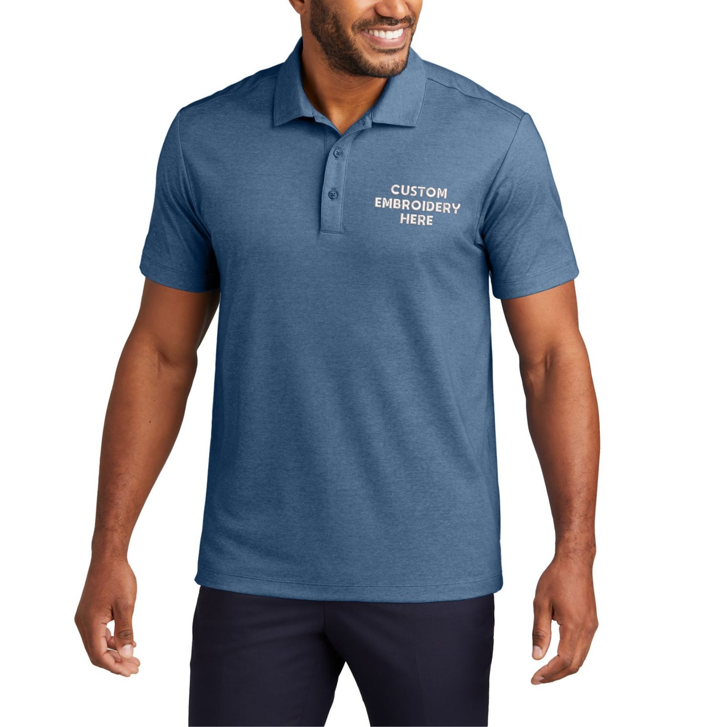 Port Authority® Custom Embroidered Fine Pique Blend Polo - K830