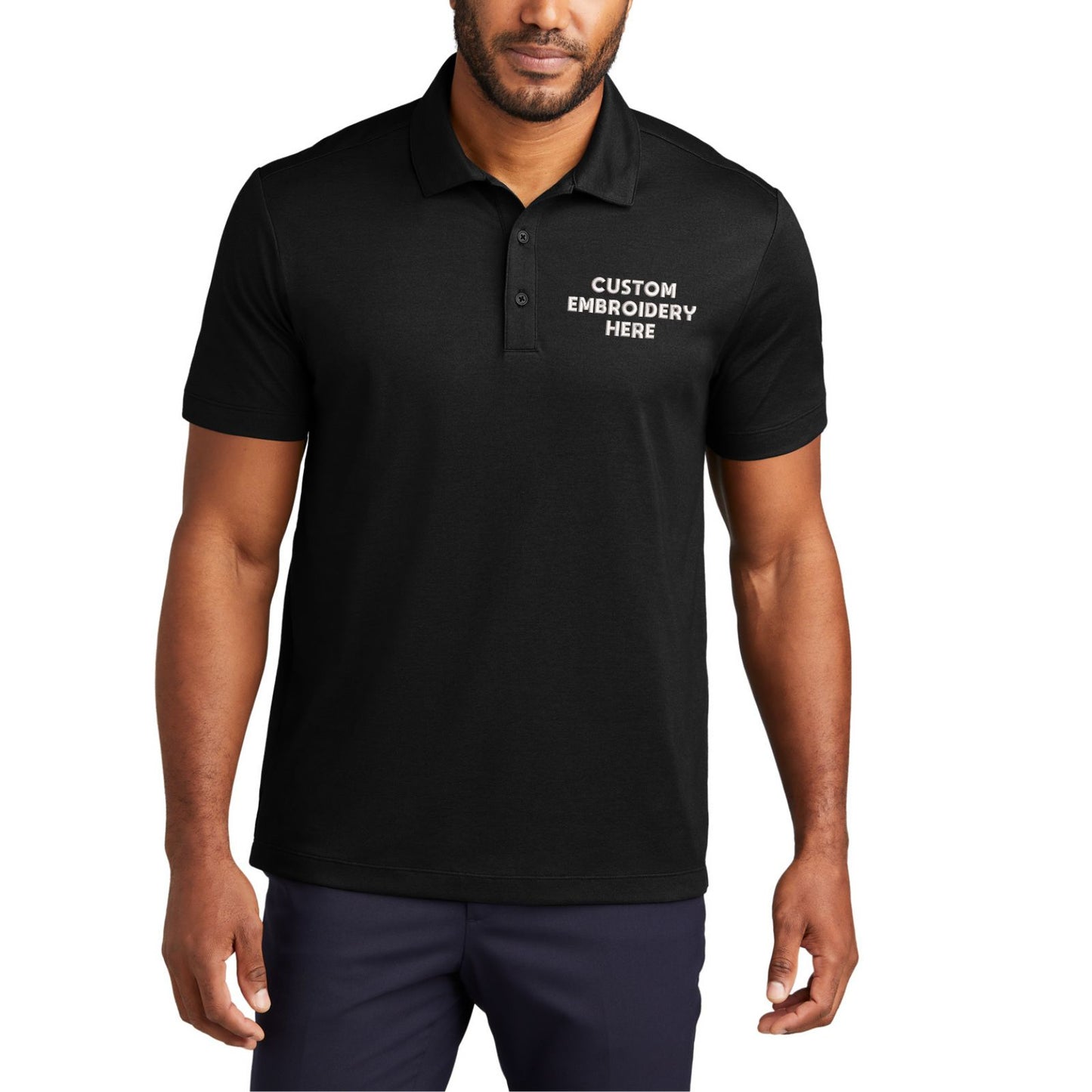 Port Authority® Custom Embroidered Fine Pique Blend Polo - K830