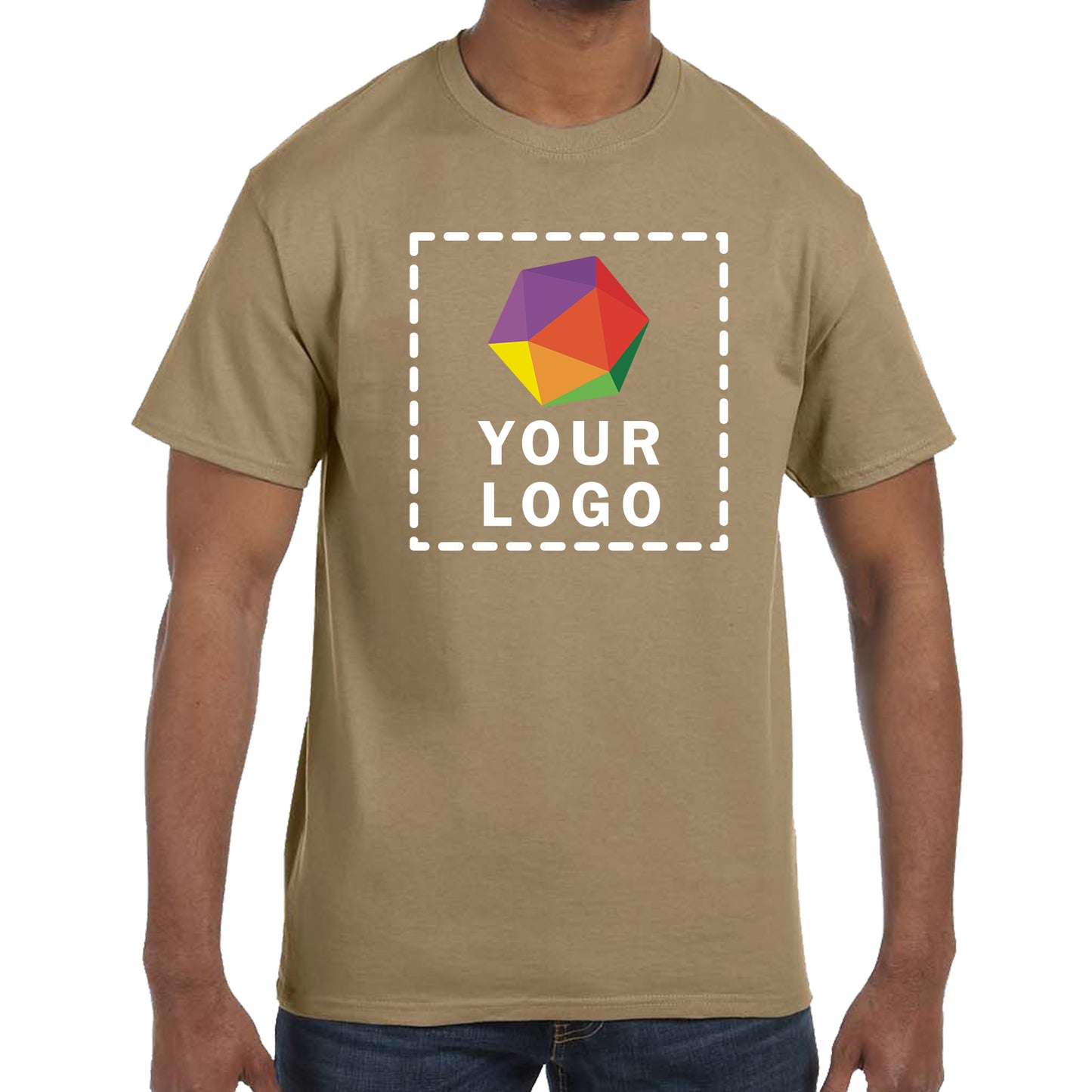 Jerzees® Dri-Power® 50/50 Cotton/Poly Custom Printed T-Shirt. 29M