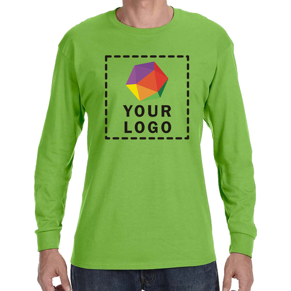 Jerzees® Dri-Power® 50/50 Cotton/Poly Custom Printed Long Sleeve T-Shirt. 29LS