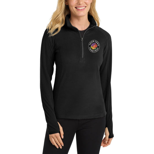 Port Authority® Custom Embroidered Women's Microfleece 1/2-Zip Pullover - L224