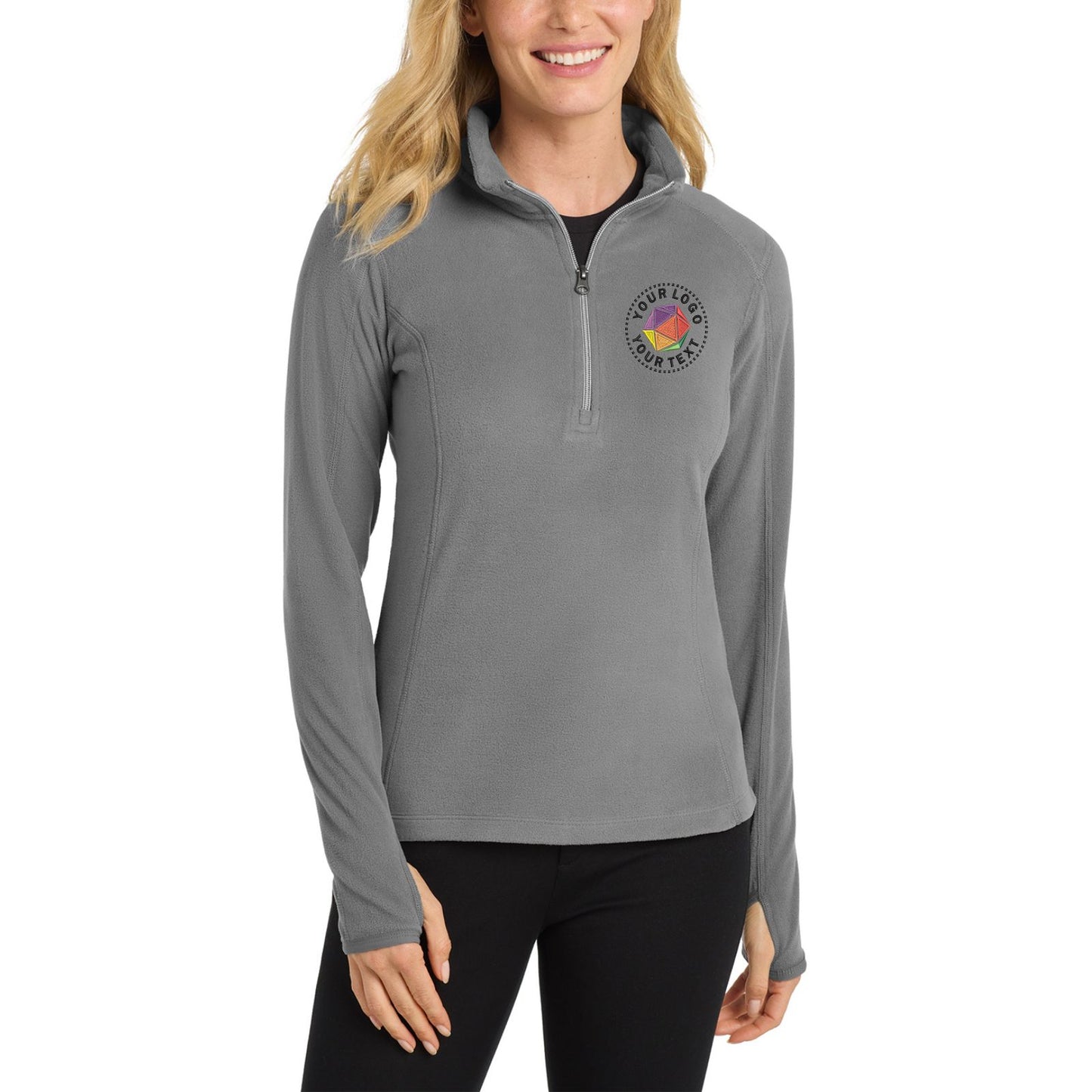 Port Authority® Custom Embroidered Women's Microfleece 1/2-Zip Pullover - L224