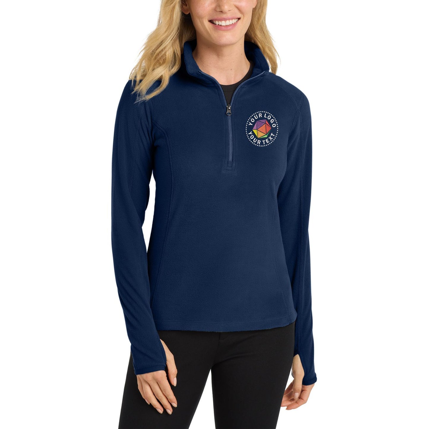 Port Authority® Custom Embroidered Women's Microfleece 1/2-Zip Pullover - L224