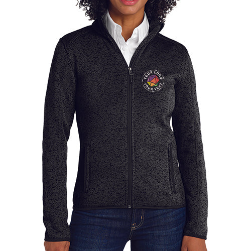 Port Authority® Custom Embroidered Women's Sweater Fleece Jacket - L232