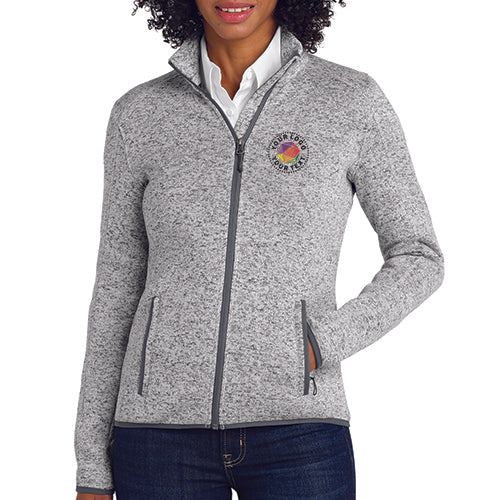 Port Authority® Custom Embroidered Women's Sweater Fleece Jacket - L232