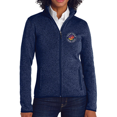Port Authority® Custom Embroidered Women's Sweater Fleece Jacket - L232
