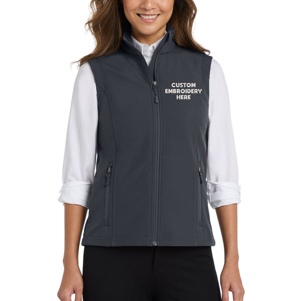 Port Authority® Custom Embroidered Women's Core Soft Shell Vest - L325