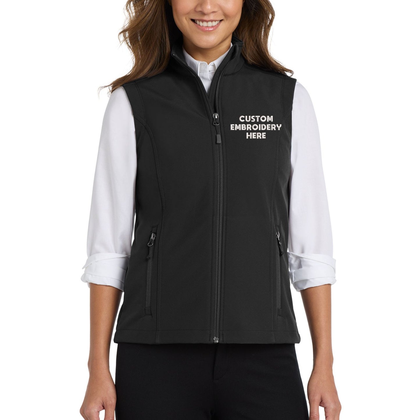 Port Authority® Custom Embroidered Women's Core Soft Shell Vest - L325