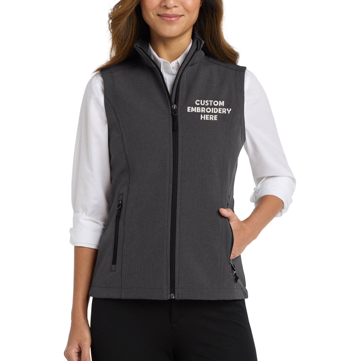 Port Authority® Custom Embroidered Women's Core Soft Shell Vest - L325
