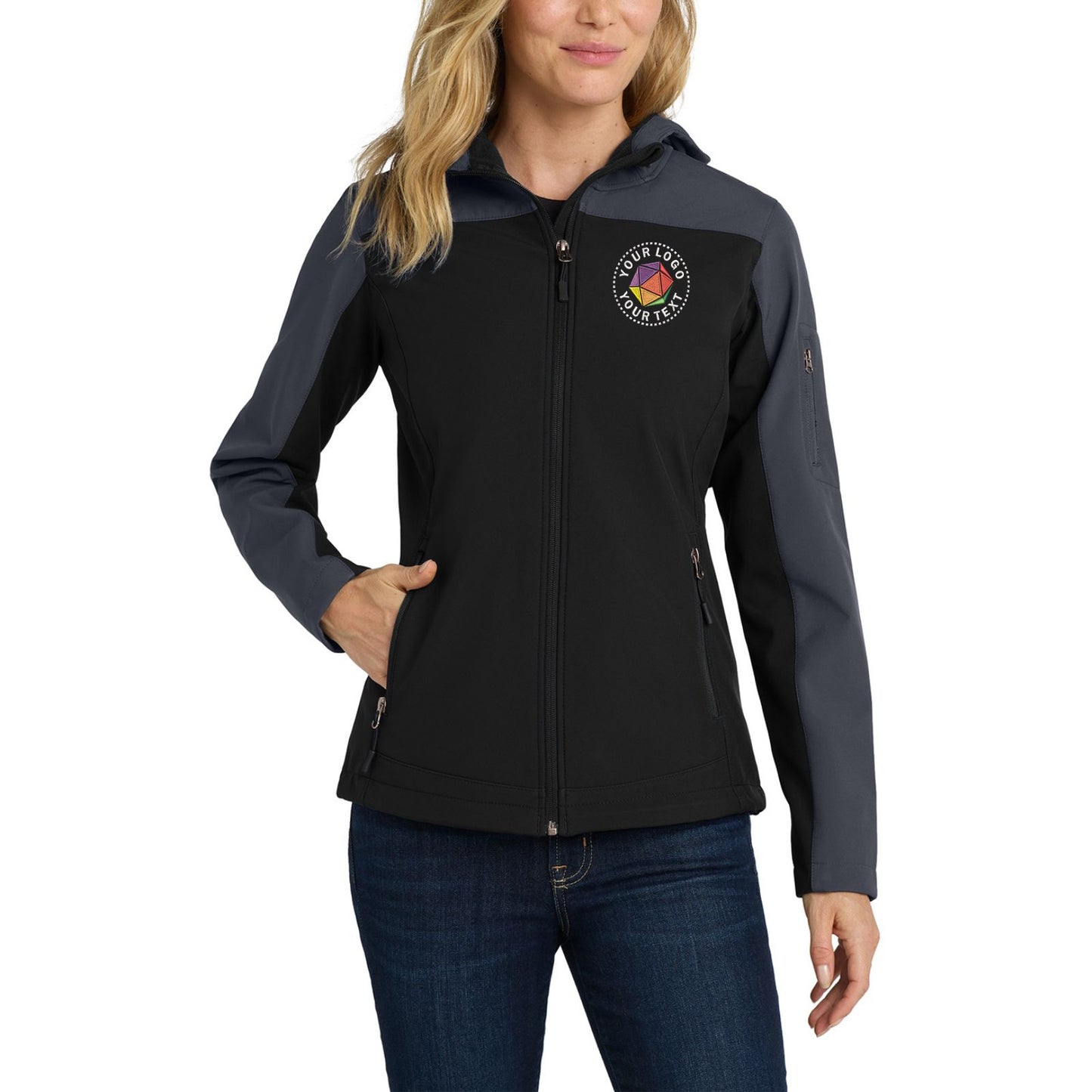Port Authority® Custom Embroidered Women's Hooded Core Soft Shell Jacket - L335