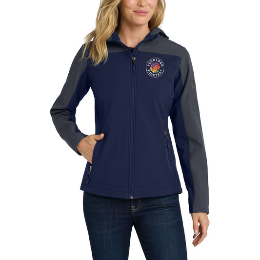 Port Authority® Custom Embroidered Women's Hooded Core Soft Shell Jacket - L335