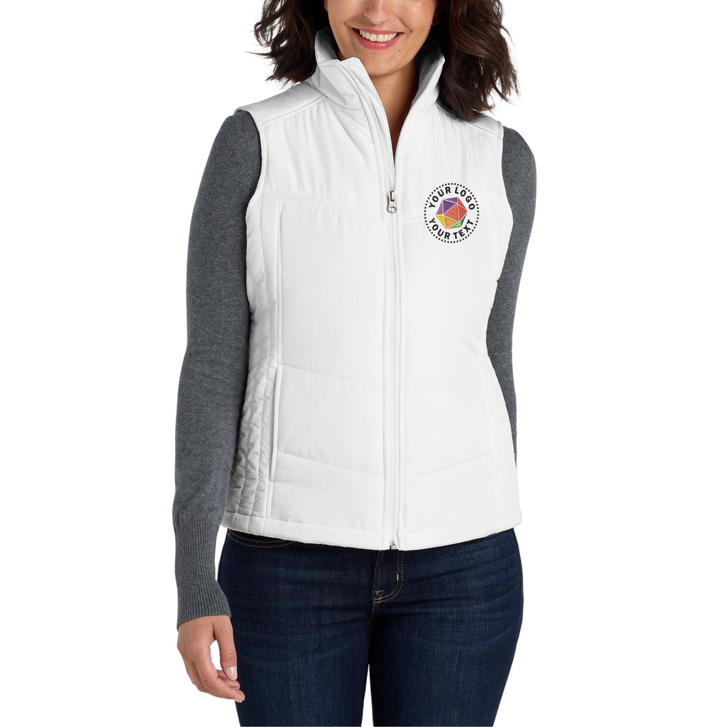 Port Authority® Custom Embroidered Women's Puffy Vest - L709