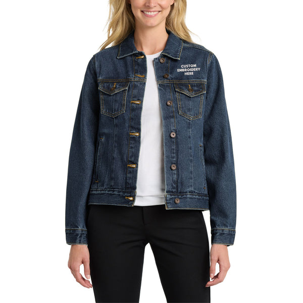 Port Authority® Custom Embroidered Women's Denim Jacket - L7620