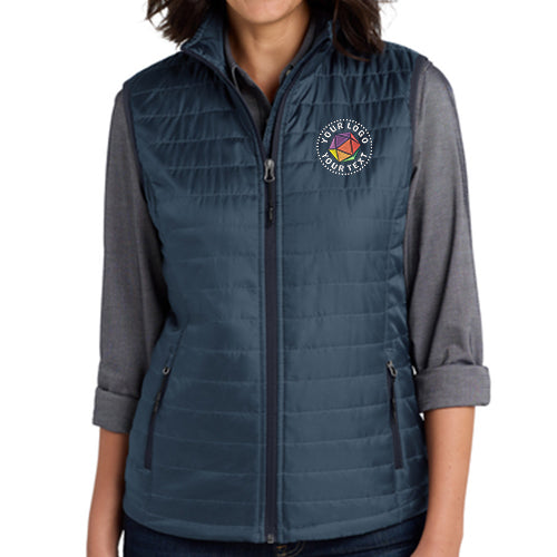 Port Authority® Custom Embroidered Women's Packable Puffy Vest - L851