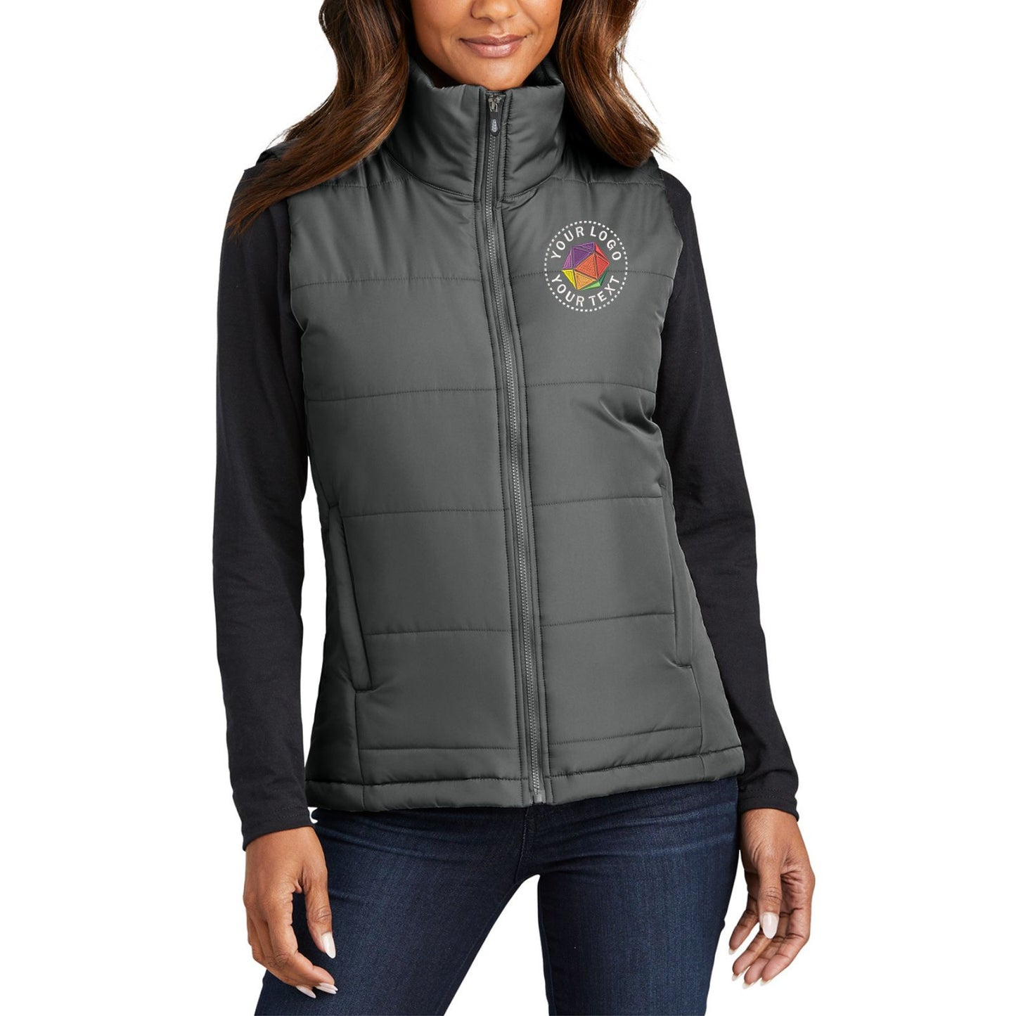 Port Authority® Custom Embroidered Women's Puffer Vest - L853