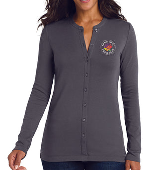 Port Authority® Custom Embroidered Women's Concept Stretch Button-Front Cardigan - LM1008