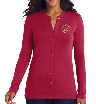 Port Authority® Custom Embroidered Women's Concept Stretch Button-Front Cardigan - LM1008
