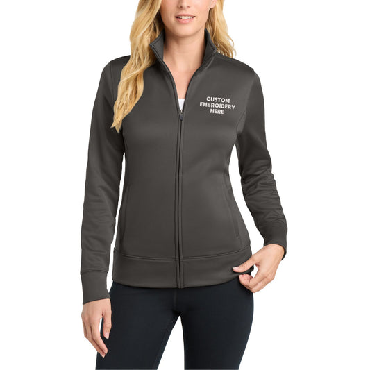 Sport-Tek® Custom Embroidered Women's Sport-Wick® Fleece Full-Zip Jacket - LST241