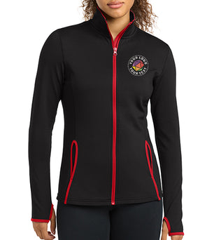 Sport-Tek® Custom Embroidered Women's Sport-Wick® Stretch Contrast Full-Zip Jacket - LST853