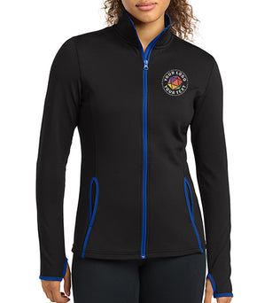 Sport-Tek® Custom Embroidered Women's Sport-Wick® Stretch Contrast Full-Zip Jacket - LST853
