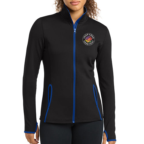 Sport-Tek® Custom Embroidered Women's Sport-Wick® Stretch Contrast Full-Zip Jacket - LST853