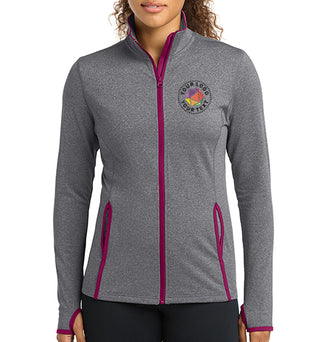Sport-Tek® Custom Embroidered Women's Sport-Wick® Stretch Contrast Full-Zip Jacket - LST853