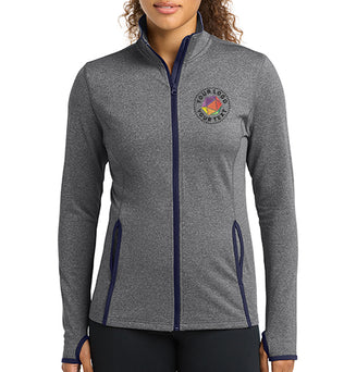 Sport-Tek® Custom Embroidered Women's Sport-Wick® Stretch Contrast Full-Zip Jacket - LST853