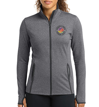 Sport-Tek® Custom Embroidered Women's Sport-Wick® Stretch Contrast Full-Zip Jacket - LST853