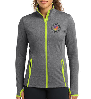Sport-Tek® Custom Embroidered Women's Sport-Wick® Stretch Contrast Full-Zip Jacket - LST853
