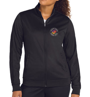 Sport-Tek® Ladies Tricot Sleeve Stripe Custom Embroidered Track Jacket - LST94