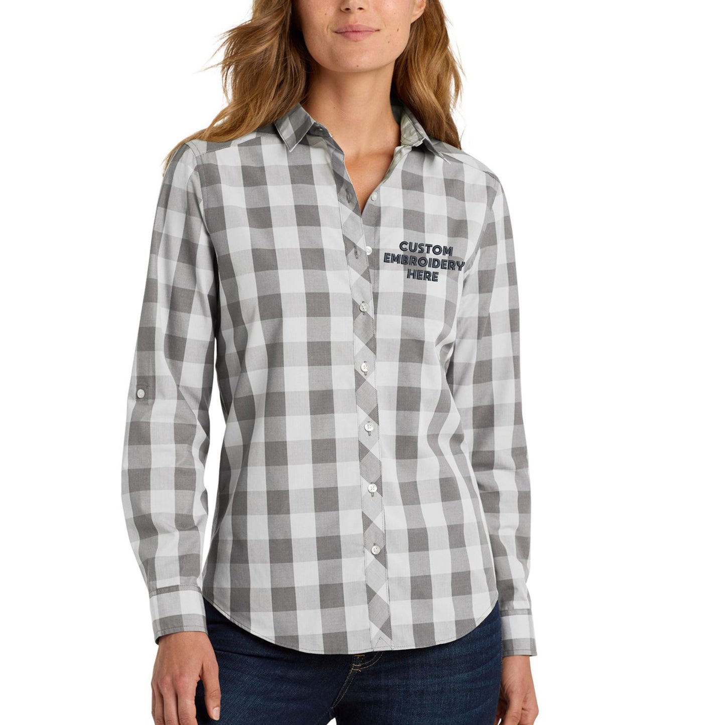 Port Authority® Custom Embroidered  Women's Everyday Plaid Shirt - LW670