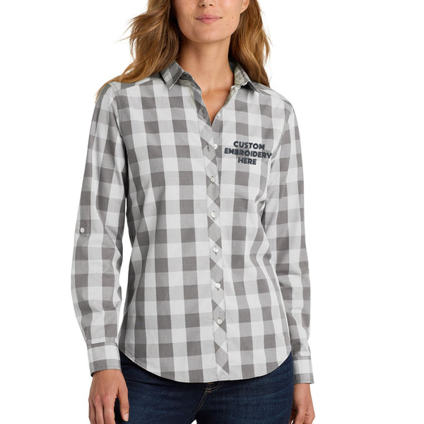 Port Authority® Custom Embroidered  Women's Everyday Plaid Shirt - LW670
