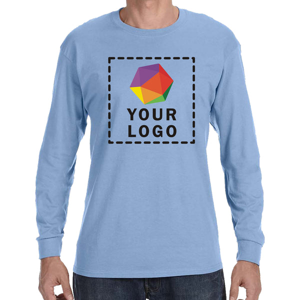 Jerzees® Dri-Power® 50/50 Cotton/Poly Custom Printed Long Sleeve T-Shirt. 29LS