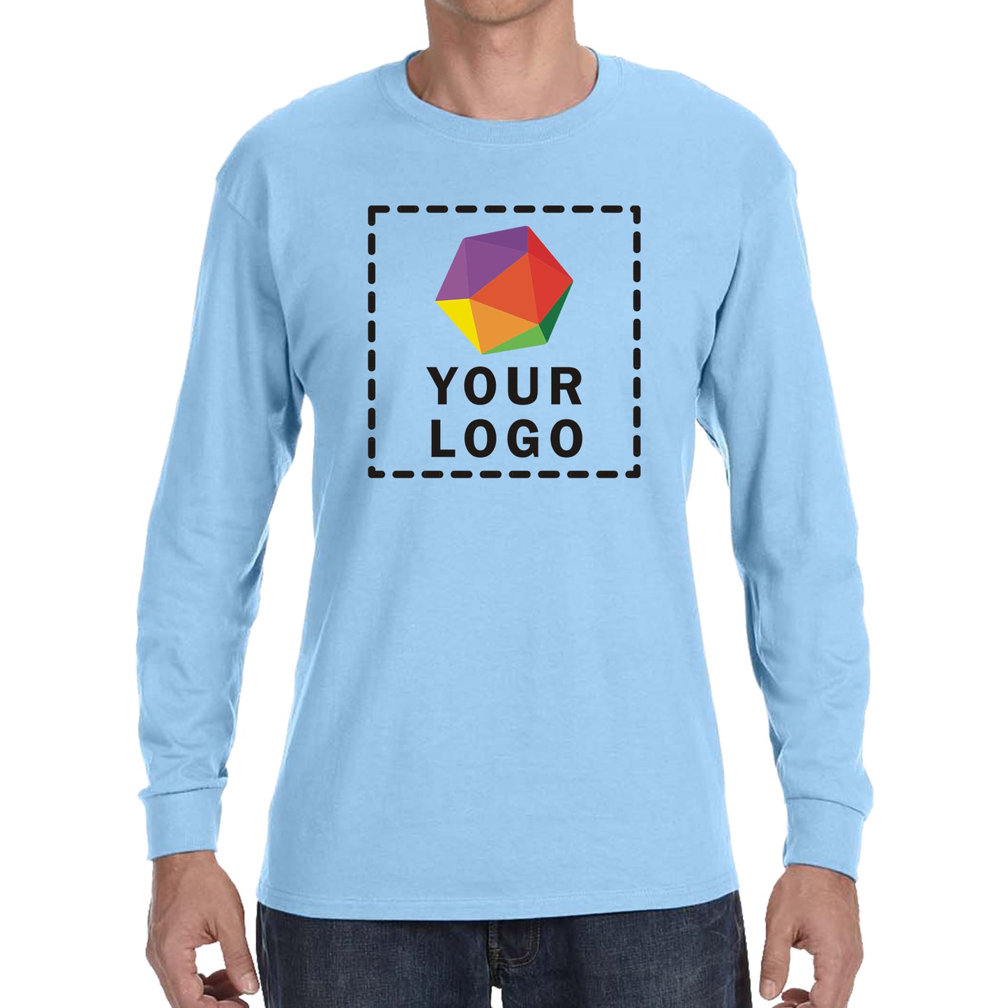 Gildan Custom Printed Adult Heavy Cotton™ Long-Sleeve T-Shirt - G5400