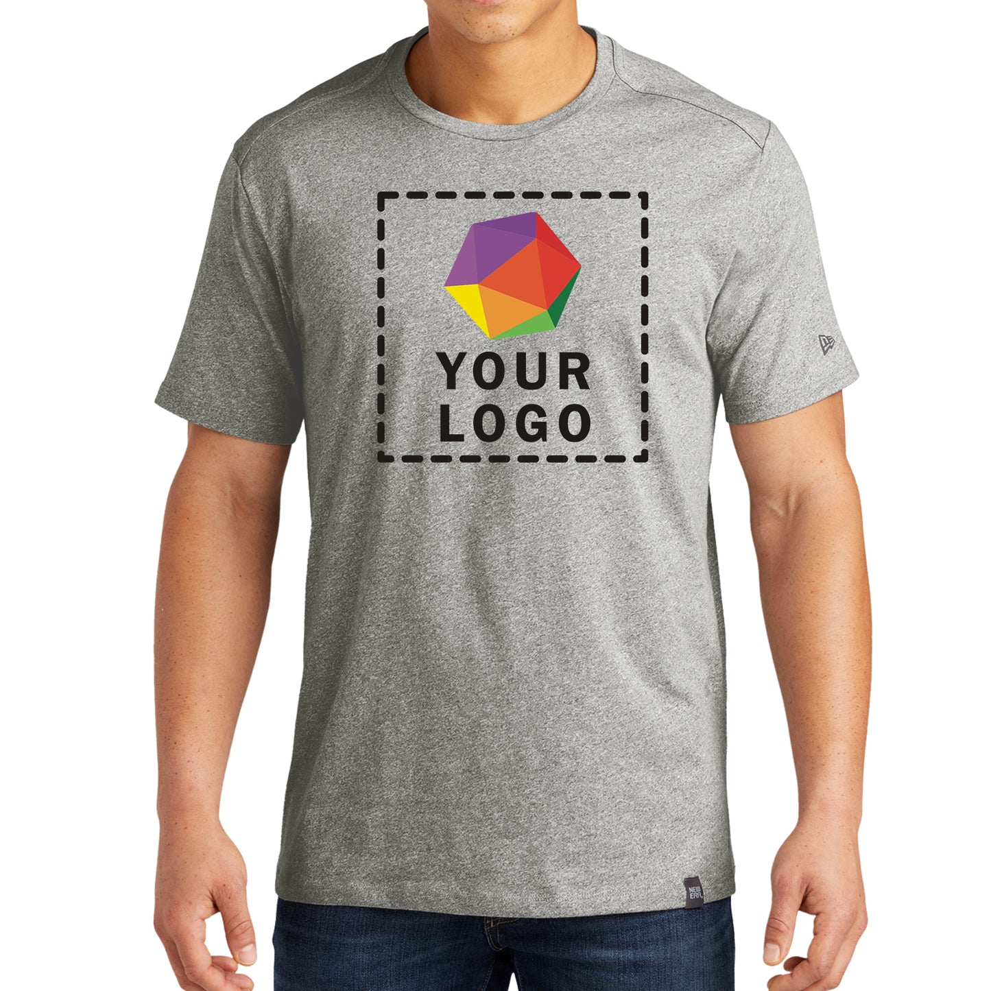 New Era® Custom Printed Heritage Blend Crew Tee - NEA100